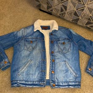 Wrangler denim fuzzy jacket